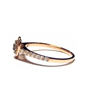 Anillo de Compromiso y Boda Clásico en Forma de Corazón, Oro Rosa Sólido de 18k de Alta Calidad, Diamante Real con Corte Brillante y Engaste de Garras - Product Image 2