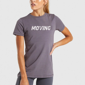 ขายส่งที่กำหนดเองเสื้อยืดผู้หญิงพิมพ์ออกกำลังกายเสื้อราคาต่ำสุด - Product Image 2