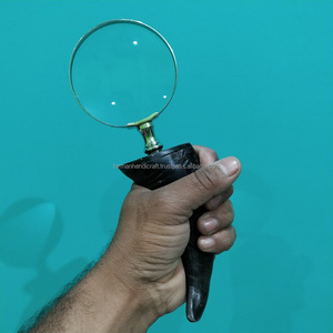 Mango de cuerno de carnero de diseño antiguo hecho a mano de la mejor calidad con lupa - Product Image 4