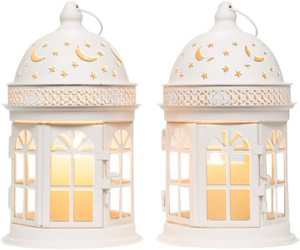 Eastern Style Polygonal square Shape <b>Black</b> Color Metal <b>Lanterns</b> Antique Handmade Glass Candle <b>Lanterns</b> - Product Image 3