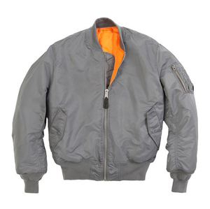 Chaqueta Bomber ajustada para hombre, cazadora de béisbol con Forro cálido, personalizada, de vuelo en blanco, Invierno - Product Image 1