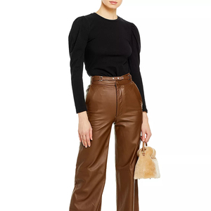 T-shirt uni en coton 100% à manches longues pour femmes et jeunes filles, OEM. - Product Image 2