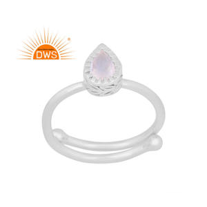 Anillos de plata de ley 925 con piedra lunar de arcoíris Natural, joyería de alta calidad - Product Image 1