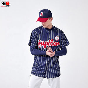 Vêtements de sport haut de gamme nouveau Design maillot de Baseball à rayures et ensemble de pantalons respirant haute qualité Sublimation broderie imprimé techniques - Product Image 3