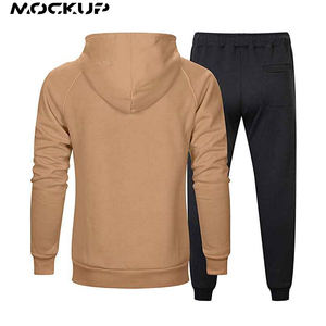 Men's <b>100</b>% Cotton Pullover Tracksuit Athletic Sports Casual Sweatsuit High Quality Natural <b>Fabrics</b> Comfortable to Wear - Product Image 2