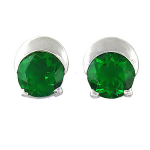 Jovial hermoso verde Cubic Zirconia 925 plata esterlina sólida altamente estético pendiente joyería regalo para mujeres - Product Image 2