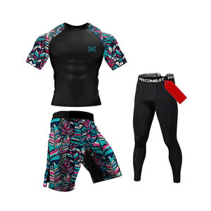 Ensemble de sport de compression pour homme de haute qualité, 7 pièces, en polyester/coton, séchage rapide, pour l'entraînement MMA et les arts martiaux pour adultes - Product Image 1
