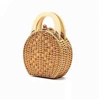 Tas Tangan Wanita Bahan Bambu Desainer Mewah PHOENIX FASHION dengan Bukaan Terbuka