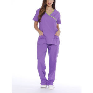 Conjunto de 2 piezas de uniforme médico para mujer, set de uniforme de enfermera y Hospital elástico personalizado, nuevo estilo, venta al por mayor, 2022 - Product Image 5