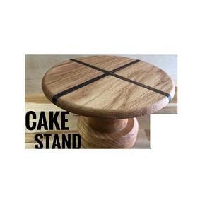 Inde artisanat rond en bois naturel gâteau stand et gâteau de mariage Dessert plateau de service présentoirs meilleure vente - Product Image 1