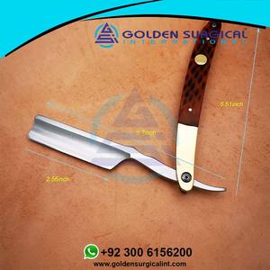 Maquinilla de afeitar recta con mango antiguo 440C para hombres, maquinilla de afeitar cortadora sólida de peso pesado con accesorios de latón - Product Image 5