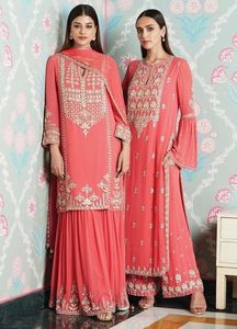 Vestido de terciopelo DUPATTA elegante, bordado de NEW--DAZZLING, KAMEEZ, pantalón o PLAZO, para fiesta, boda, 2021 - Product Image 2