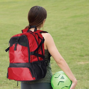 Soccer Backpack Unisex <b>Waterproof</b> Polyester Lining Zipper Closure 20-35L Capacity Physiological Curve <b>Back</b> Soft Handle - Product Image 4