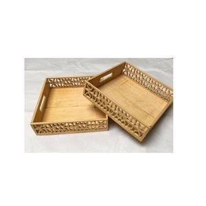 Plateau en bois naturel de conception coupée pour l'usage de cuisine - Product Image 1