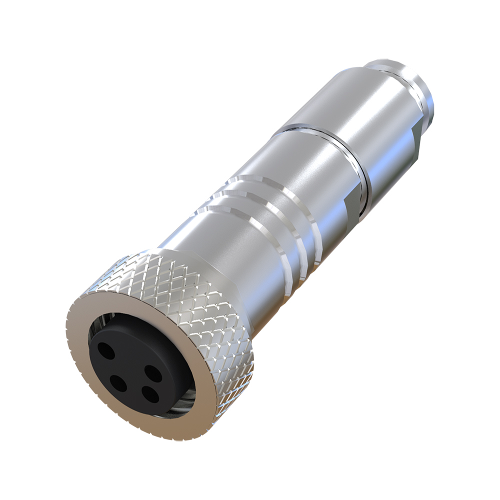 M8 Sensor Connector Metal Assembled 4 Pin M8 in Harsh environment