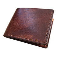 Dompet Kulit RFID Mini Panjang Desain Kustom Berkualitas Tinggi Grosir untuk Pria, Tipe Buka-Tutup, Harga Terjangkau, Berbagai Warna