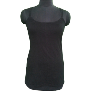 Top Dernière Conception Noodle Strap T-Shirt Top 95% Tissu en tricot organique avec 5% Spandex Plus Size Yoga Exercise Gym Normal Wear - Product Image 1