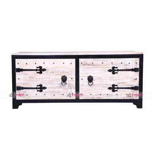 Mesa de Bar Plegable Moderna de Hierro y Madera, Color Blanco Envejecido, para Hoteles, Catering, Bodas, Exhibición de Vinos - Product Image 2