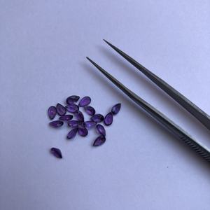 Piedra amatista Africana natural de 3mm, 4mm, 5mm, corte de pera, fabricante de piedras preciosas sueltas facetadas a precio mayorista en línea India Regular - Product Image 2