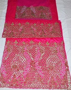 Bufanda de seda de diseño africano para mujer Multicolor con cuentas George Headtie Asoke Gele para adultos - Product Image 2