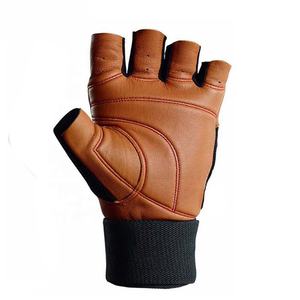 Leather Touch Screen Half-<b>Finger</b> Weightlifting Gloves with Adjustable Wrist Strap and Non-Slip Palm - Product Image 1
