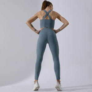 Pantalones de Yoga con logotipo personalizado para mujer, mallas ajustadas de nailon 75% y LICRA, 25% - Product Image 5