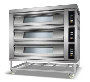 Oven And Bakery Oven Horno Industrial Guangzhou Commercial Cake Pizza Bread Making 2 3 Deck 6 9 Tray Electric Gas Bakery Baking Ovens For Sale Baking