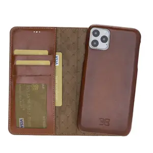 Genuine Leather Handmade F360 Wallet Detachable Phone Case for iPhone 11 Pro Max 6.5" Rfid and Wireless Charging Compatible
