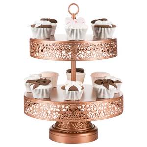 Support de service à gâteaux rond et personnalisé, design moderne, pour décoration de mariage, à bas prix - Product Image 4