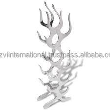 Triángulo forma botella de vino soporte diseñador hogar decorativo Metal Acero inoxidable botella de vino soporte - Product Image 6