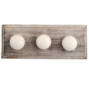 ตะขอไม้เซรามิกลายดอกไม้สำหรับห้องครัวห้องนอน WHK-1067ตะขอแขวนตกแต่งทำด้วยมือไม้สำหรับแขวนเสื้อผ้าที่มี3ครีม - Product Image 3