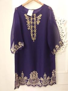 -TRENDY--KURTA , PANT---WITH BEAUTIFUL--DABKA--ZARI---EMBROIDERY TRAVAIL --- pour la Fête/QUOTIDIEN BASE = 2021 ---- - Product Image 2