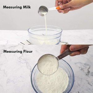 ชุดถ้วยตวงสแตนเลสทรงกลมมีหลายขนาดเหมาะสำหรับเครื่องใช้ในครัวที่บ้านเครื่องเงินดีไซน์ล่าสุด - Product Image 4