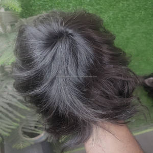 Duro Octogone Dentelle Française Toupet Homme 8 Pouces Naturel Indien Remy Vierge Toupet Poly Coating PU Technique Soie Matériau de Base - Product Image 3