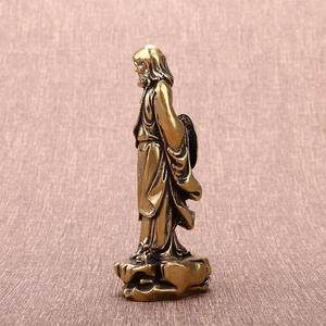 Статуя Будды Бодхидхарма патриарх Бронзовая статуэтка из латуни - Product Image 3