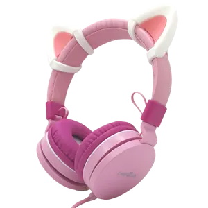 KH1 85 dB kızlar kulaklık oyun mikrofon çocuk kulaklık ve nakliye kulaklık çocuklar için kedi kulak