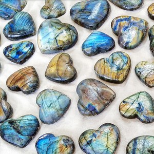 Labradorita obsidiana piedra corazón colgante 2mm Acero inoxidable corazón gota encanto energía Natural piedras cristal piedra preciosa árbol 2mm - Product Image 5