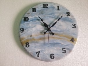 Reloj de pared con temática de playa, regalo único para madre, padre, pescador, Océano cortado con números, decoración pequeña - Product Image 6