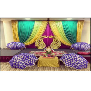 จัดงานแต่งงานราคาไม่แพงSwangeetติดตั้งกับร่มปัญจาบตกแต่งงานแต่งงานพิเศษMehndiเวทีกลางคืนที่มีร่ม - Product Image 1