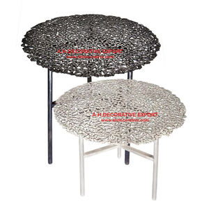Table centrale en métal Antique, 4 pièces, noir, pour salon, Sculpture de noël, décoration, sur 3 jambes - Product Image 4