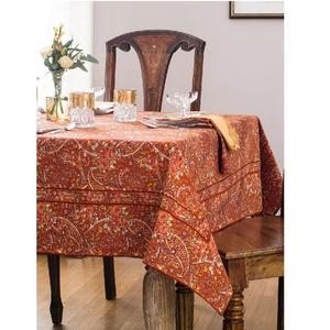 Custom design square Cotton embroidery <b>table</b> cloth Organic Cotton GOTS Certified - Product Image 1