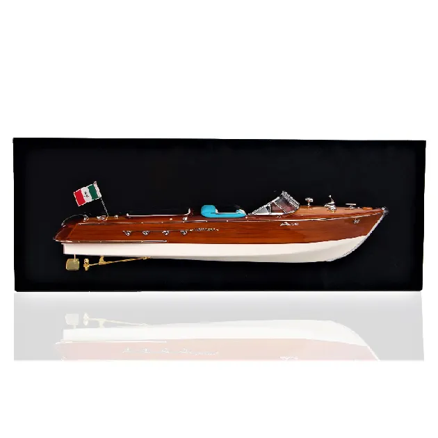 Wooden handicraft Riva Aquarma Half hull L70 boat model nautical decor for home decoration