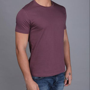 T-shirt 100% coton bordeaux de meilleure qualité, couleur unie, design respirant de grande taille, fabriqué en Inde pour hommes et femmes - Product Image 4