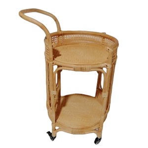 Rattan Bar Cart Rattan Food Truck Rattan Cart High Quality Luxury Best Selling Natural Hote Handmade in Vietnam for Restaurant - Product Image 1