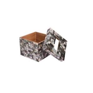 Mère de perle porte-serviettes comptoir perle incrustation élégante boîte à mouchoirs ustensiles de cuisine artisanat utilisé - Product Image 1