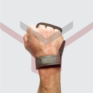 Poignées de gymnastique en carbone, personnalisable avec Logo, pour la musculation, haltérophilie, 3 trous - Product Image 2