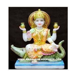 Kiar-no.1 — blanche pur marbre de couleur, amante hana peata, pendante sur le Crocodile, grande Sculpture pour le culte - Product Image 1