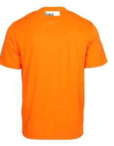 Camiseta de secado doble para hombre, camisetas de manga corta negra con cierre, 100% poliéster - Product Image 1