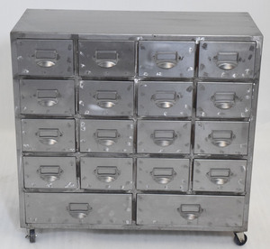 Tủ kim loại di động nhiều ngăn kiểu cổ điển công nghiệp dùng cho xưởng, cửa hàng bán lẻ, nhà bếp, nhà ở, phòng khách - Product Image 5