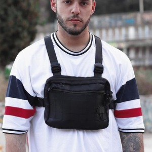 Gilet tactique réglable noir, unisexe, multifonction, personnalisé, pour gilet de poitrine - Product Image 5